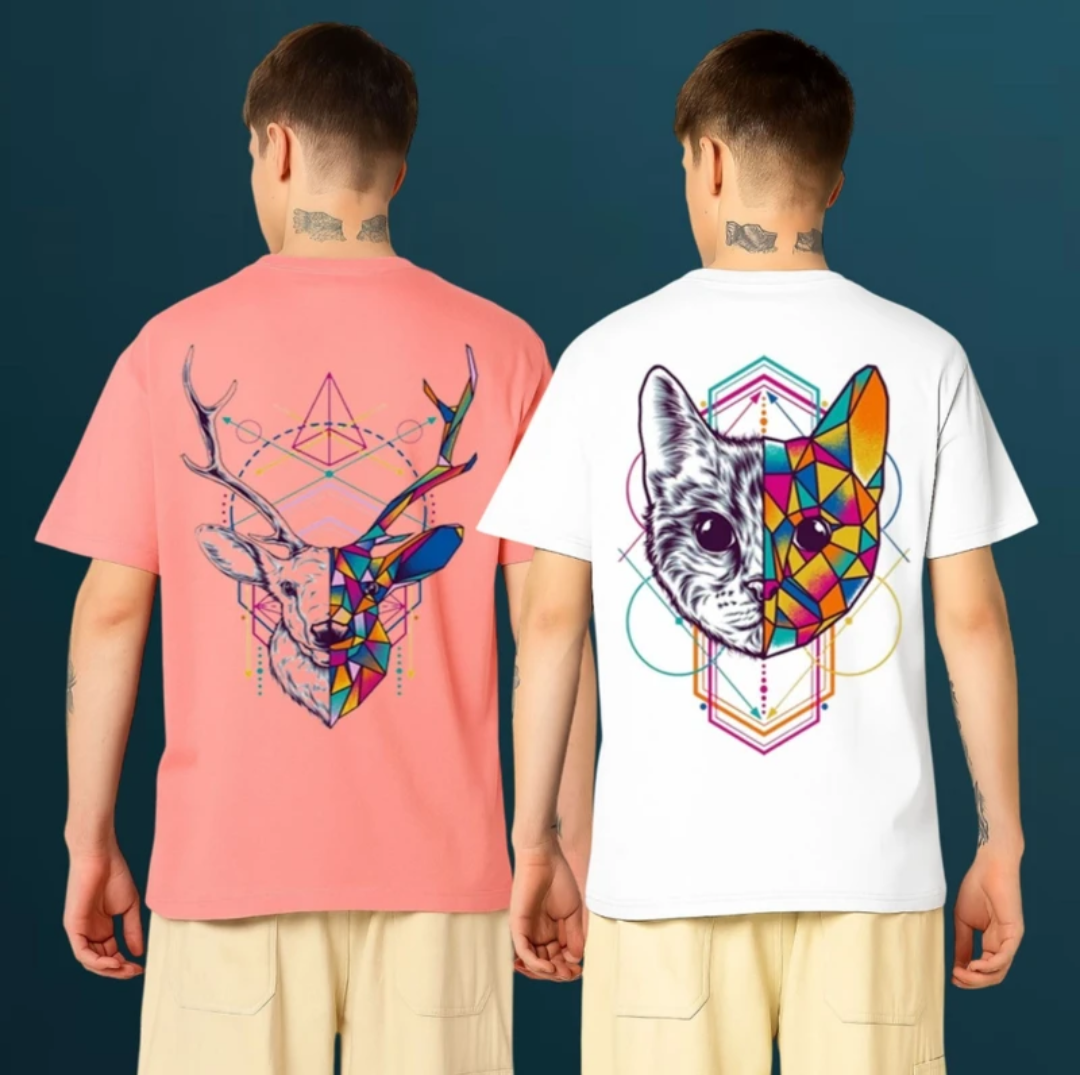 Graphic Print Men Multicolor T-Shirt