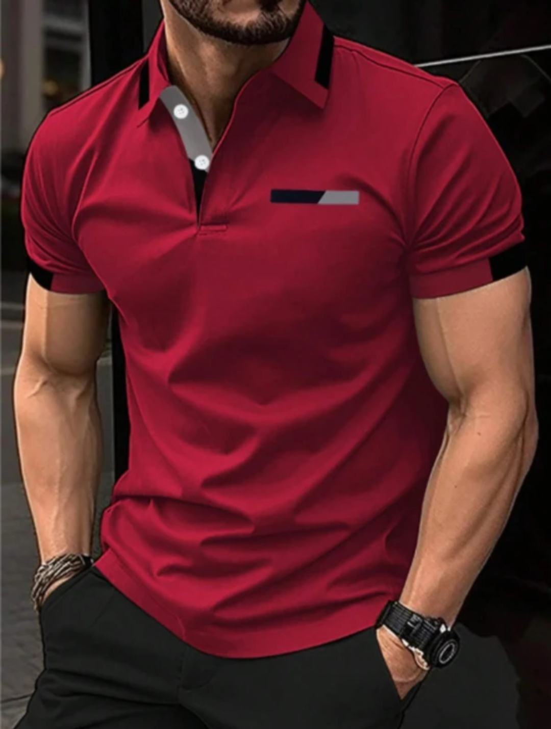 Solid Men Maroon T-Shirt