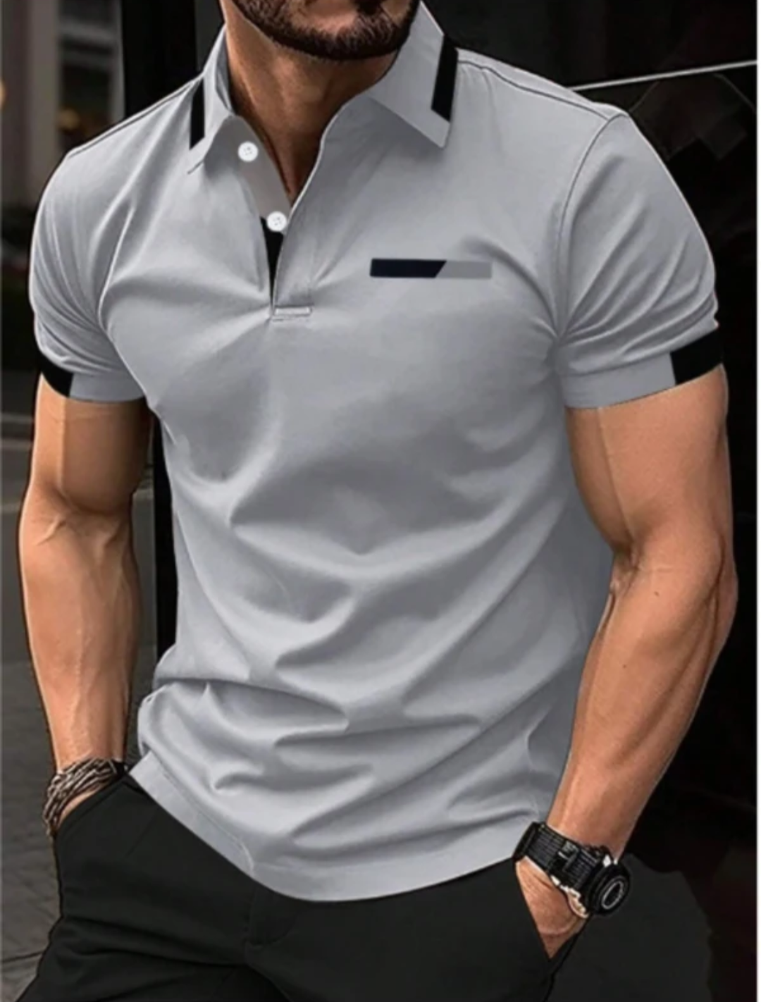 Solid Men Grey T-Shirt
